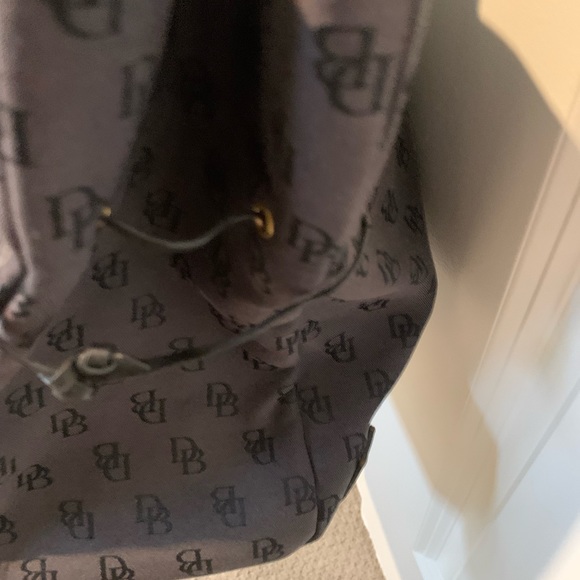 DOONEY & BOURKE Black Signature Large Canvas Authentic Tote.  AUTHENTIC VINTAGE - Picture 3 of 14